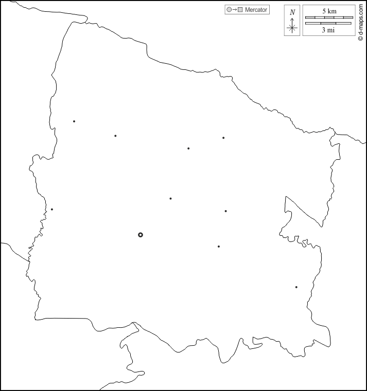 Mapa de la provincia de Valverde